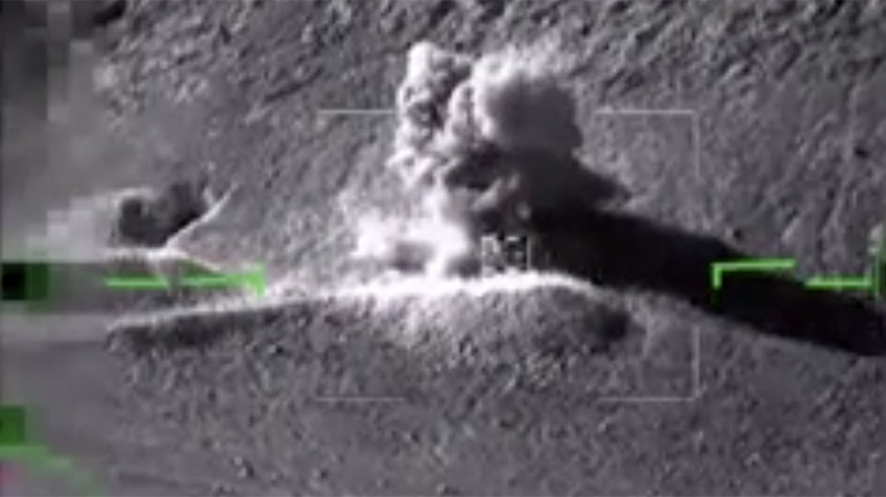 Минобороны опубликовало видео уничтожения обучаемых США боевиков в Сирии